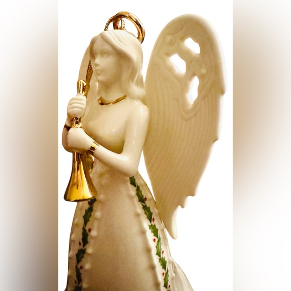 Lenox Angel With Trumpet Ornament - Picture 3 of 8